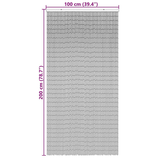 Insektdør gardin palmetretrykk 100x200 cm bambus