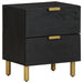 Nattbord svart 40x33x46 cm heltre mango