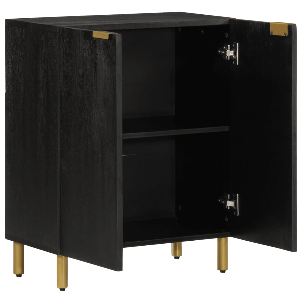 Skjenk svart 60x33x75 cm konstruert tre