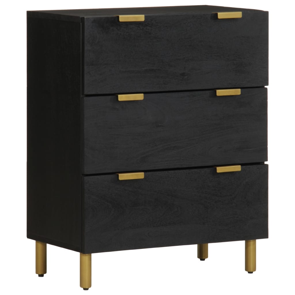 Skjenk svart 60x33x75 cm konstruert tre