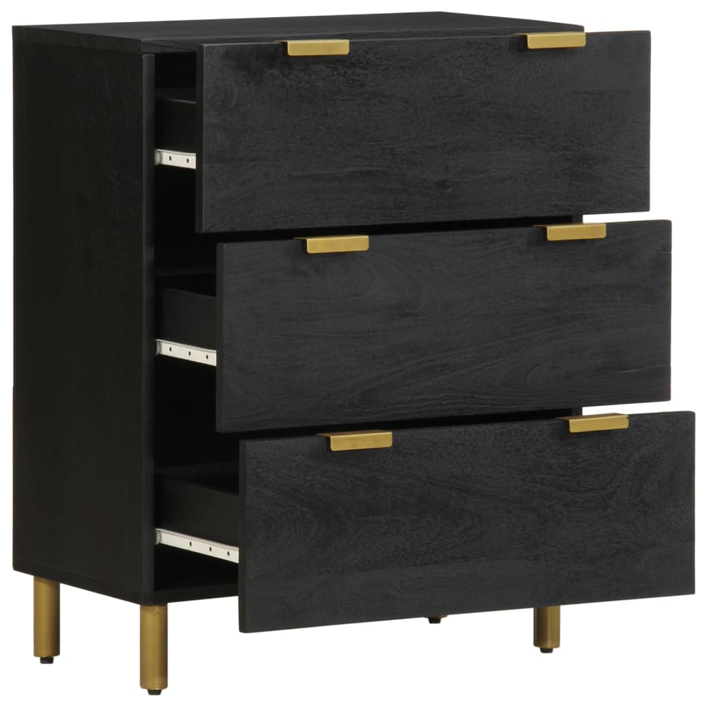 Skjenk svart 60x33x75 cm konstruert tre