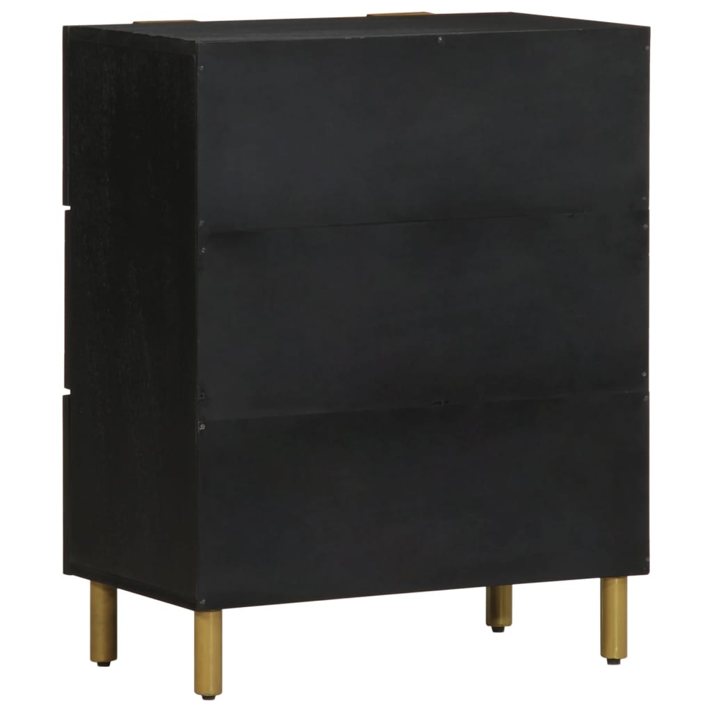 Skjenk svart 60x33x75 cm konstruert tre