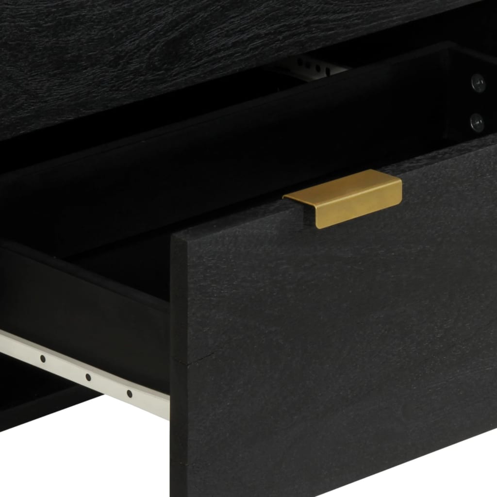 Skjenk svart 60x33x75 cm konstruert tre