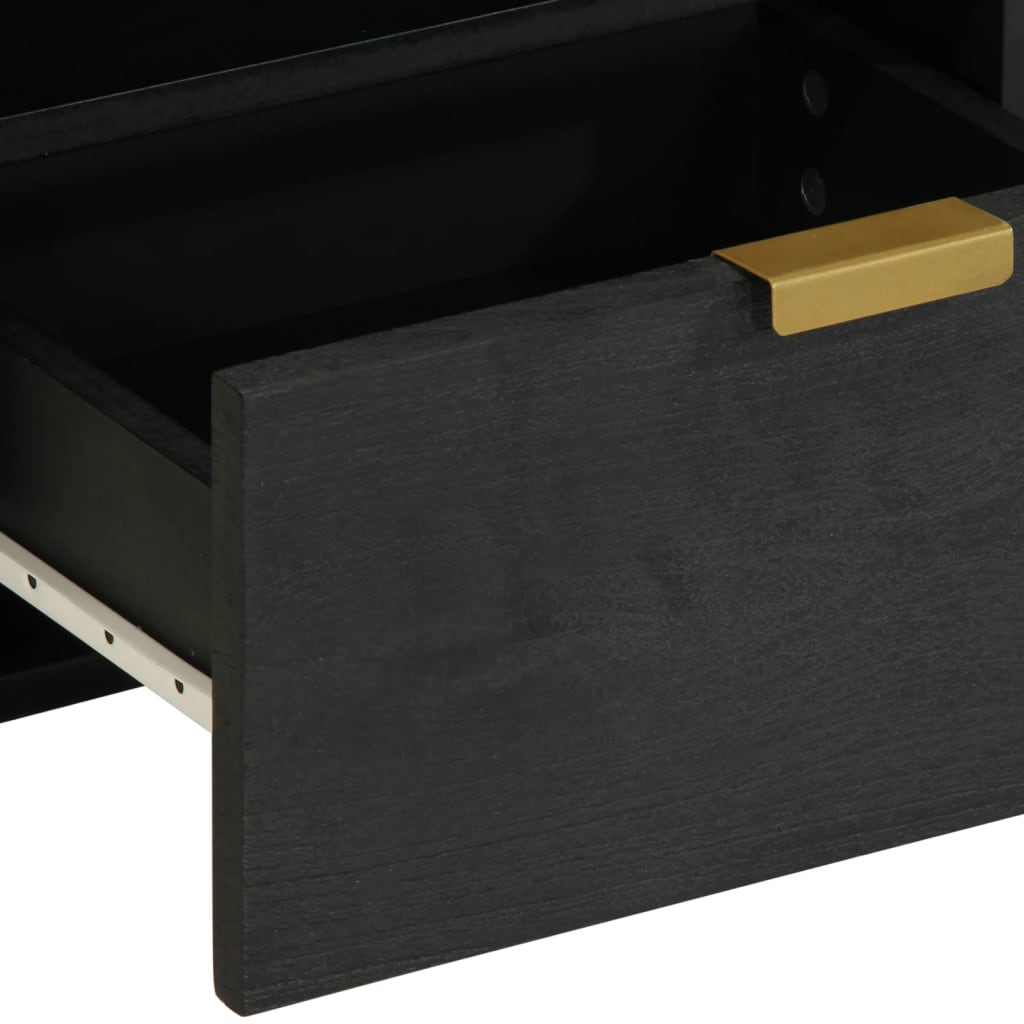 Nattbord svart 40x33x46 cm konstruert tre