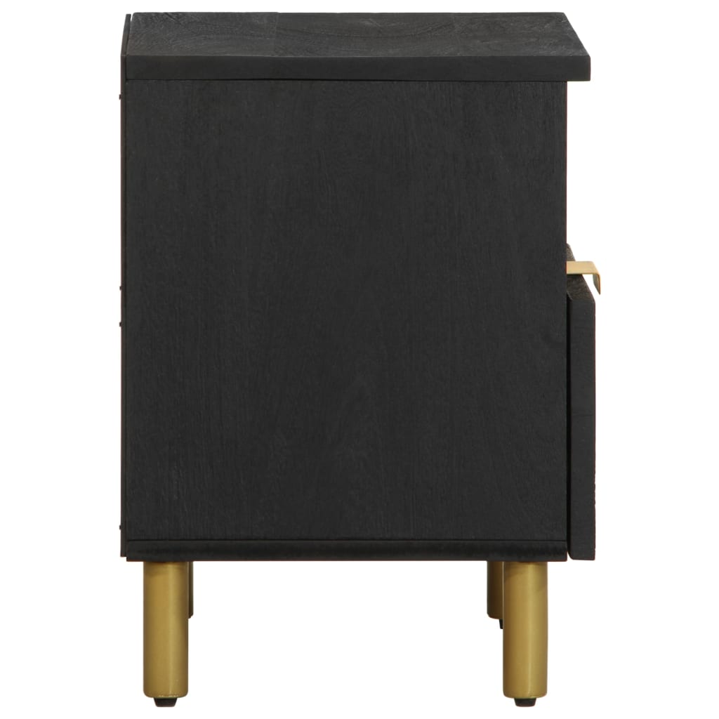 Nattbord svart 40x33x46 cm konstruert tre