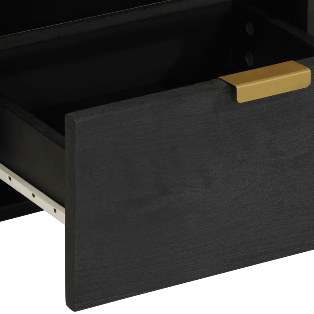 Nattbord svart 40x33x46 cm konstruert tre