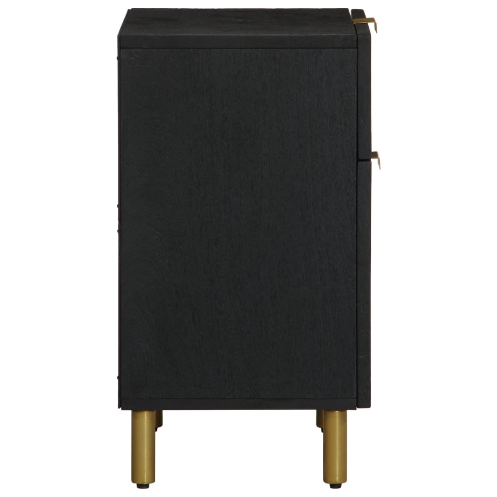 Nattbord svart 50x33x60 cm konstruert tre