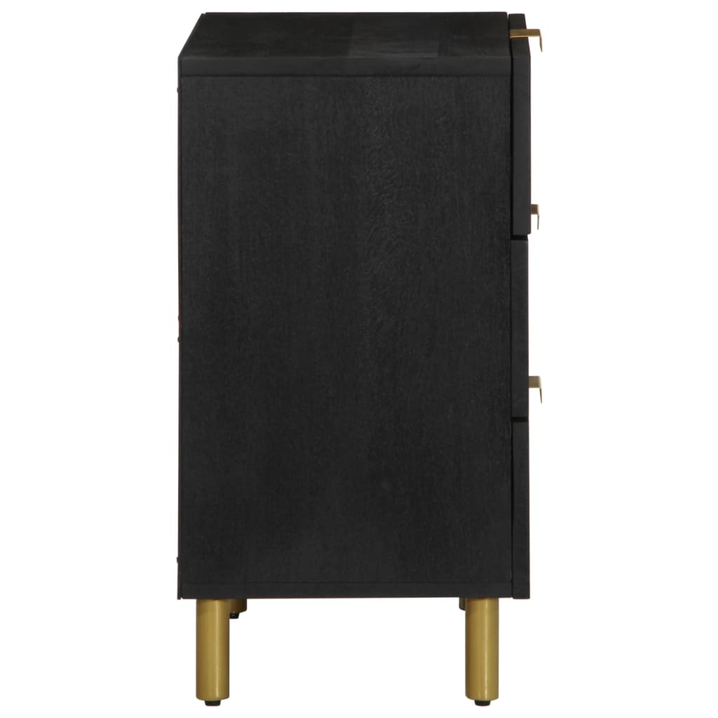 Nattbord svart 50x33x62 cm konstruert tre