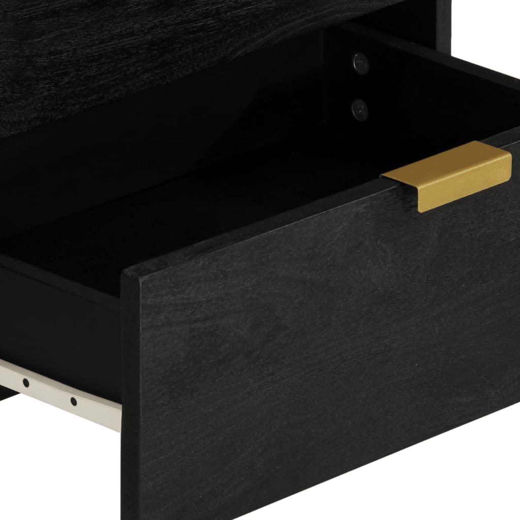 Nattbord svart 50x33x62 cm konstruert tre