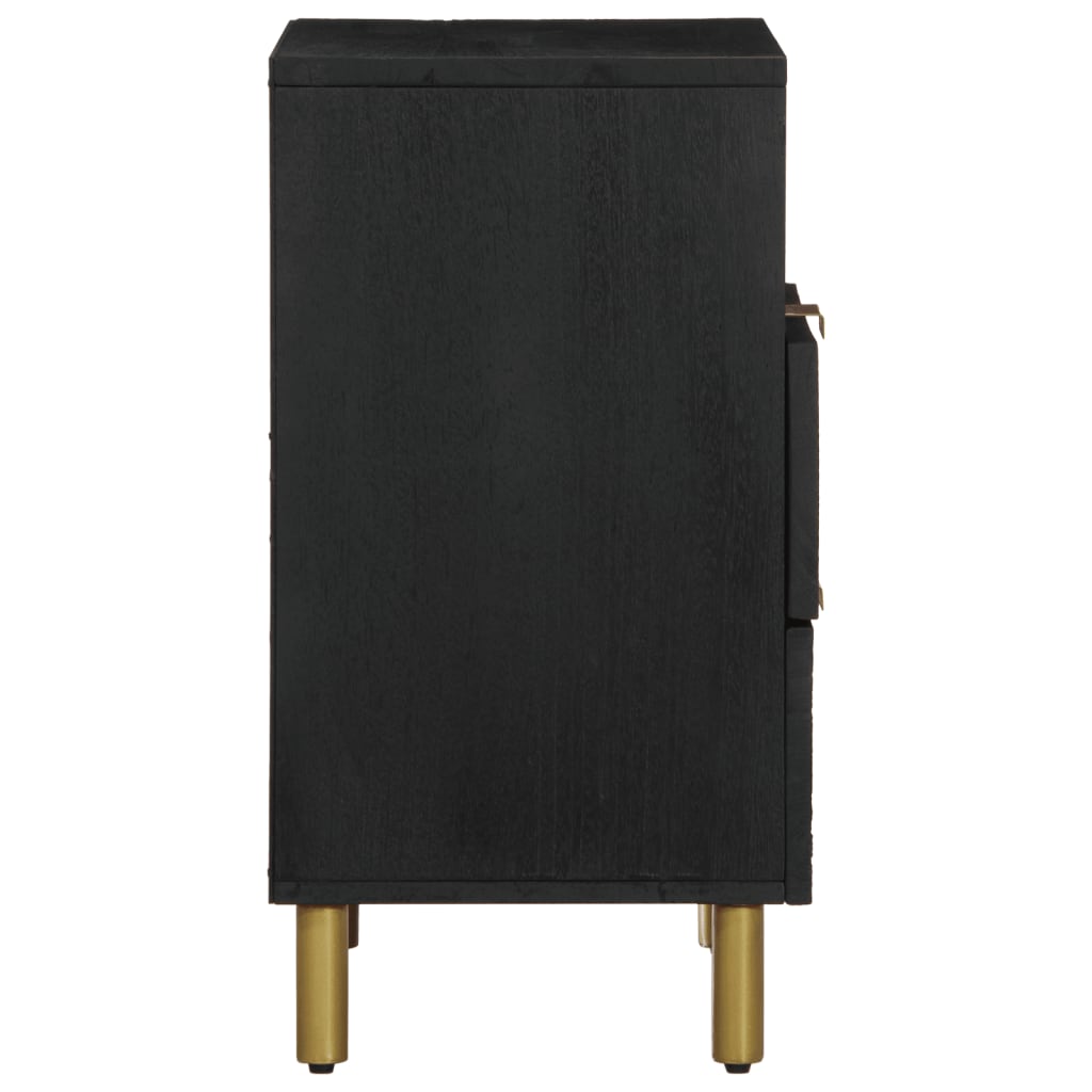 Nattbord svart 50x33x62 cm konstruert tre