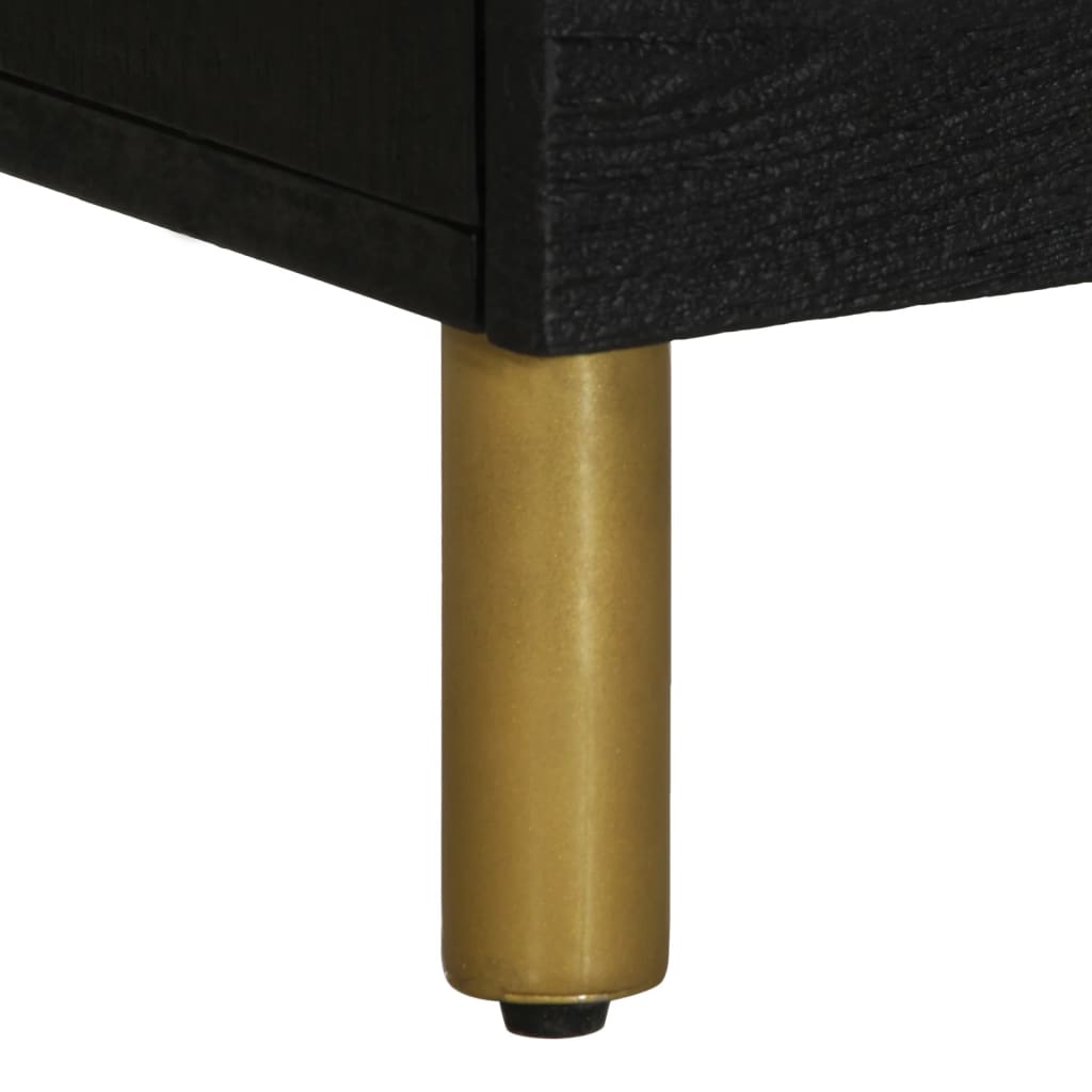 Nattbord svart 50x33x62 cm konstruert tre