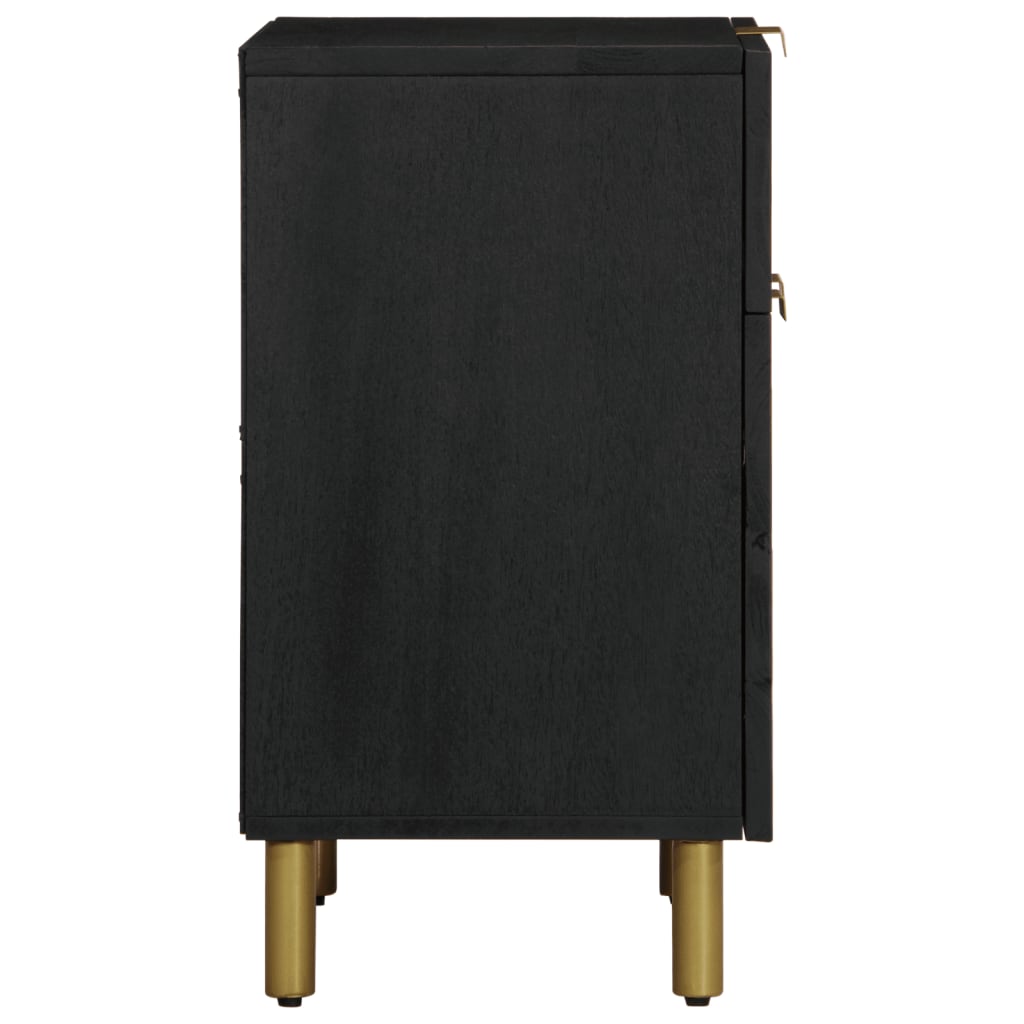 Nattbord svart 50x33x60 cm konstruert tre