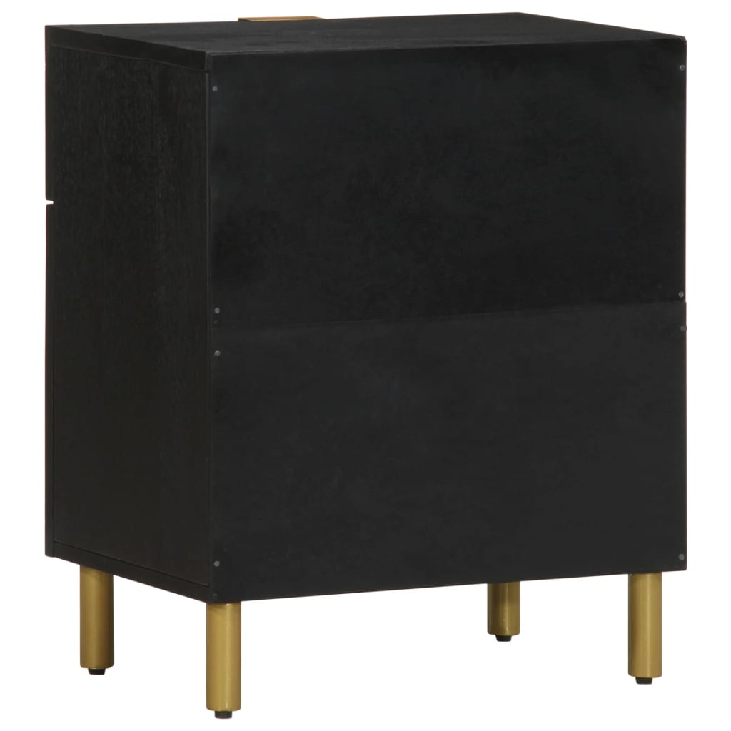 Nattbord svart 50x33x60 cm konstruert tre