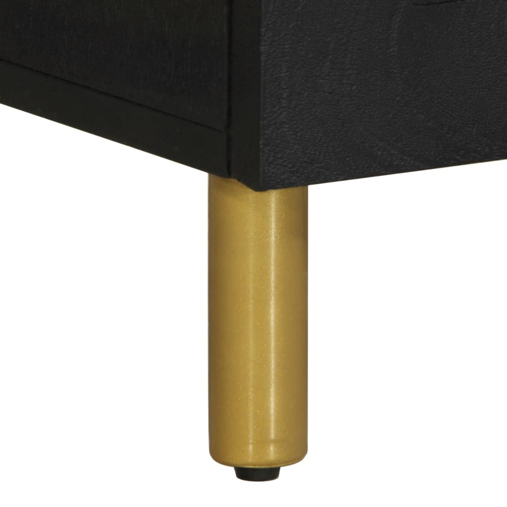 Nattbord svart 50x33x60 cm konstruert tre