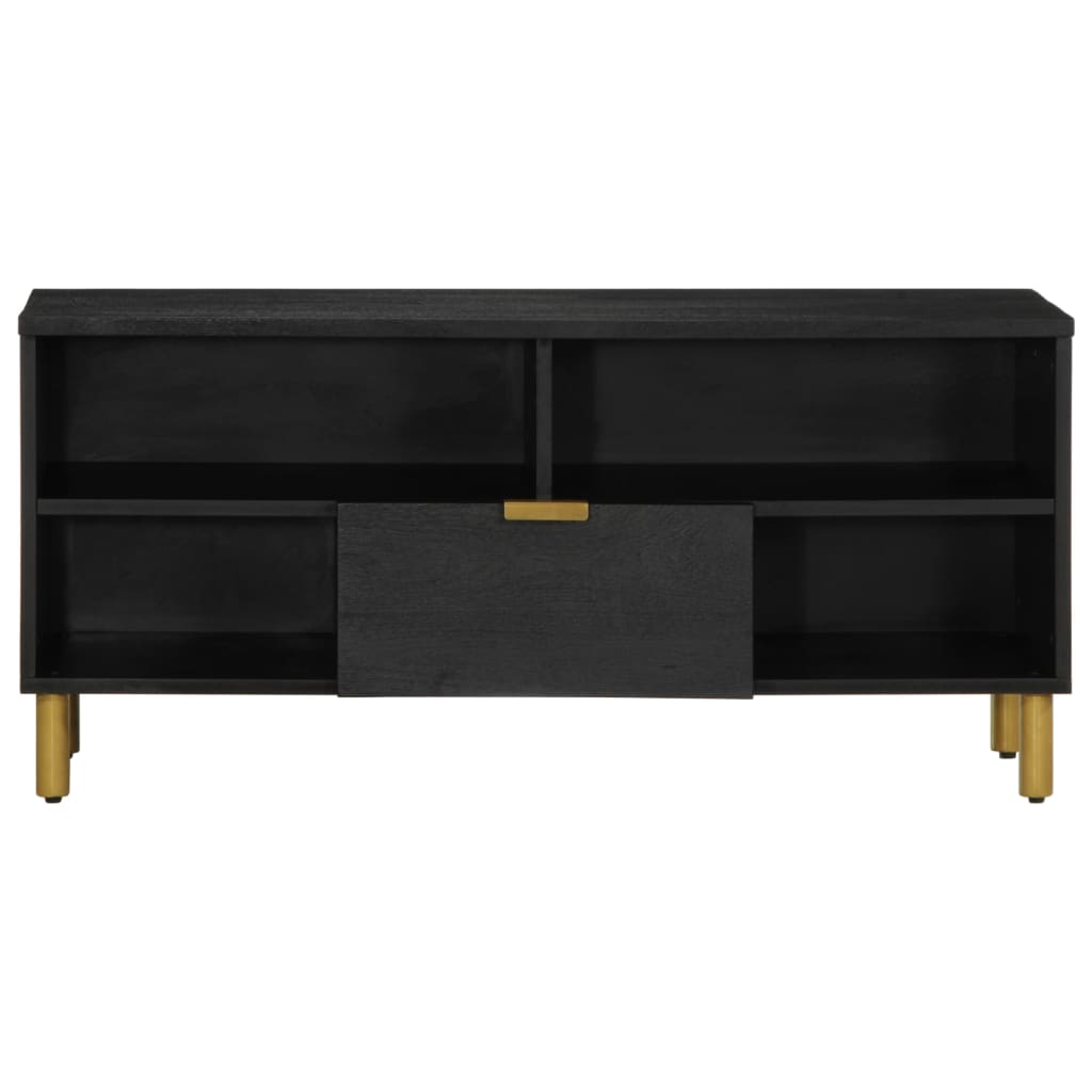 TV-benk svart 100x33x46 cm konstruert tre