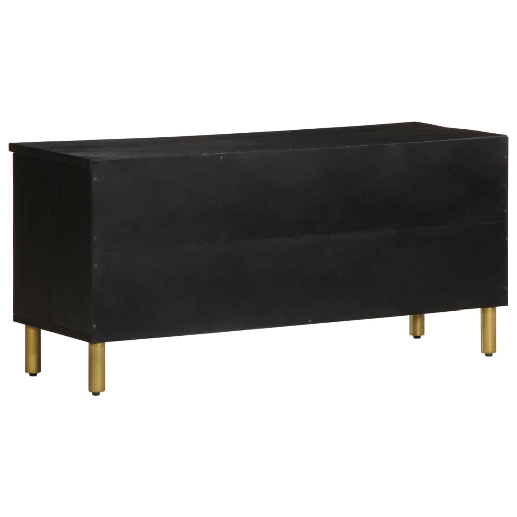 TV-benk svart 100x33x46 cm konstruert tre
