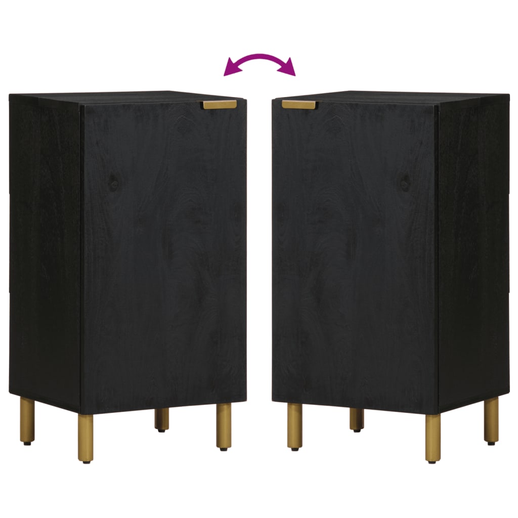 Skjenk svart 40x33x75 cm konstruert tre