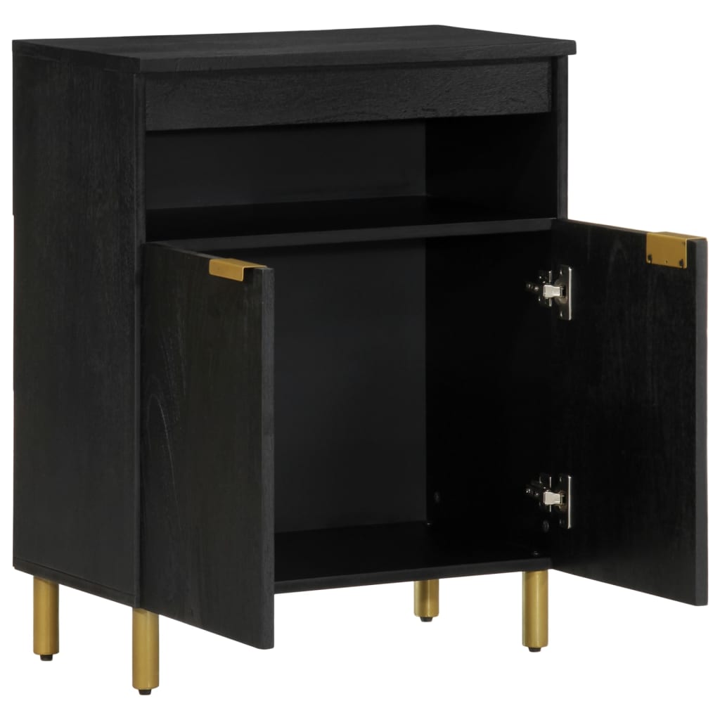 Skjenk svart 60x33x75 cm konstruert tre