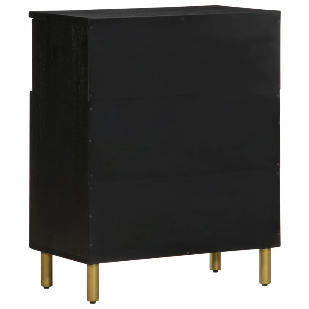 Skjenk svart 60x33x75 cm konstruert tre
