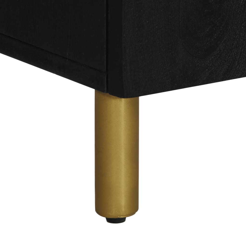 Skjenk svart 60x33x75 cm konstruert tre