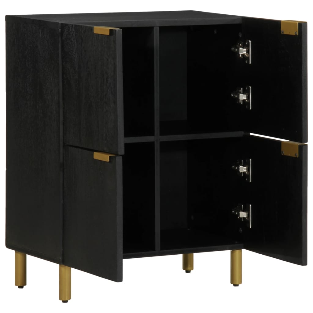 Skjenk svart 60x33x75 cm konstruert tre