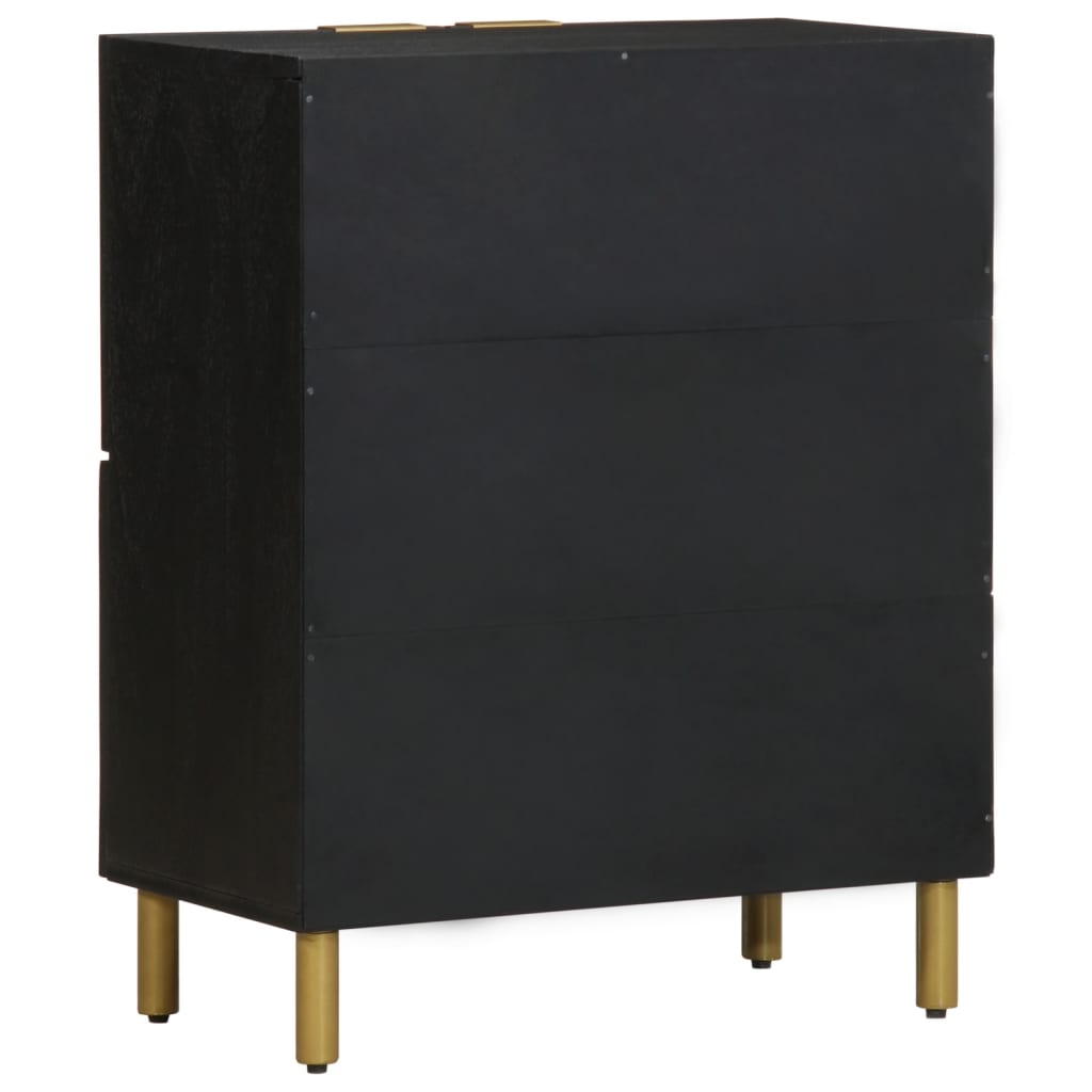 Skjenk svart 60x33x75 cm konstruert tre