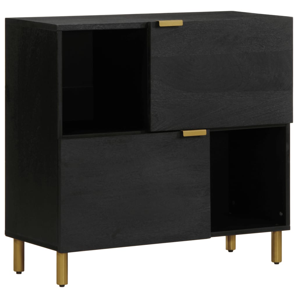 Skjenk svart 80x33x75 cm konstruert tre