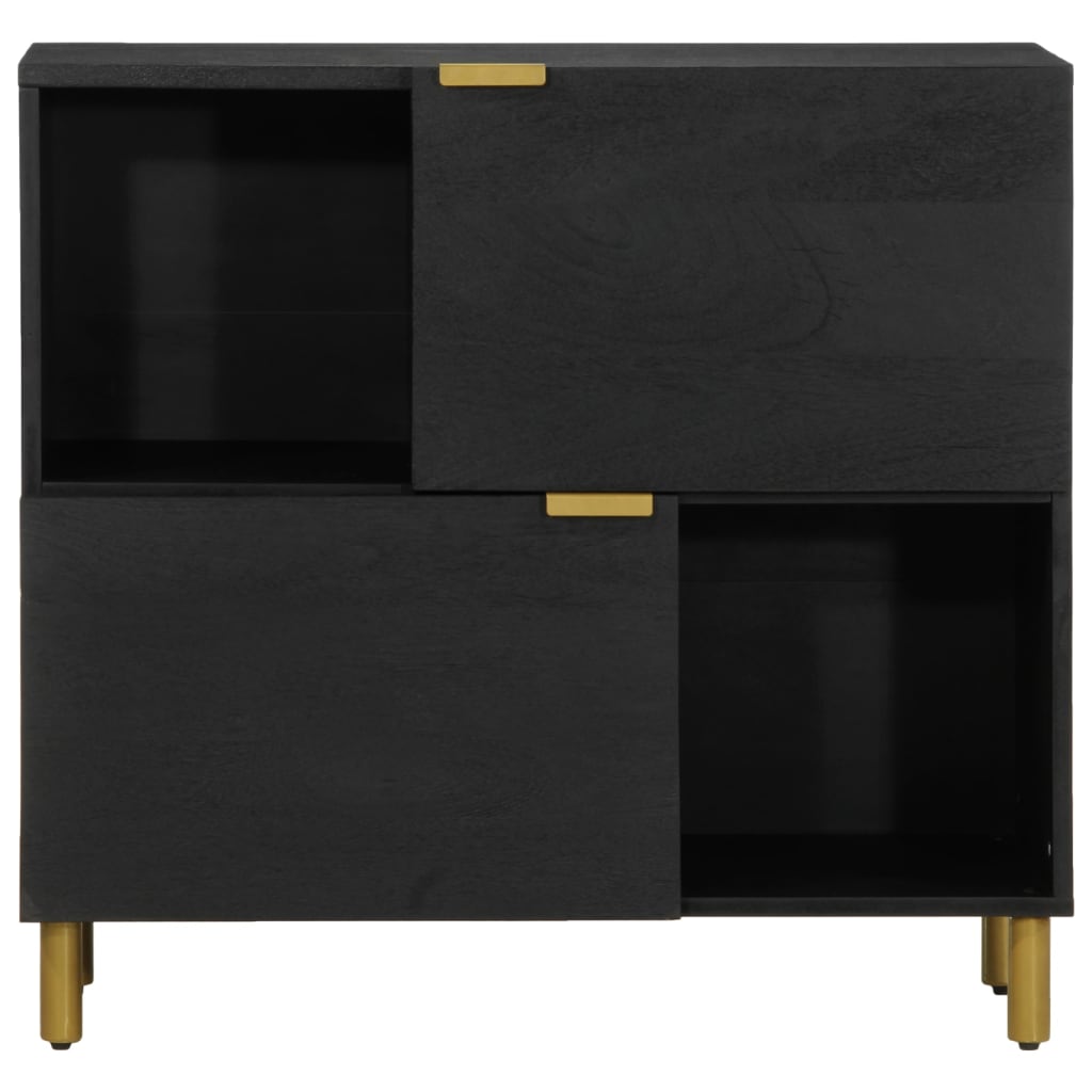 Skjenk svart 80x33x75 cm konstruert tre