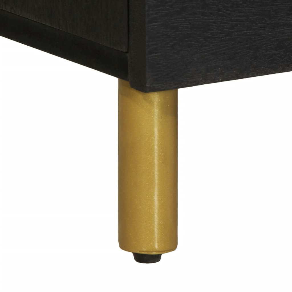 Skjenk svart 80x33x75 cm konstruert tre