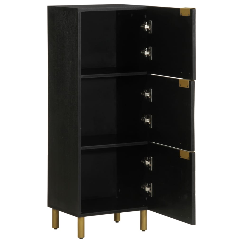 Highboard svart 40x33x110 cm konstruert tre