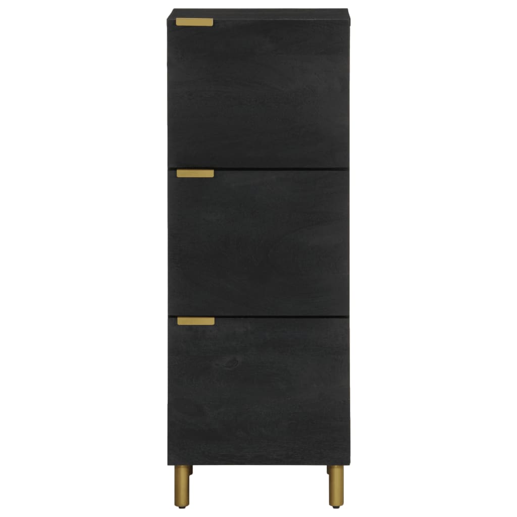 Highboard svart 40x33x110 cm konstruert tre