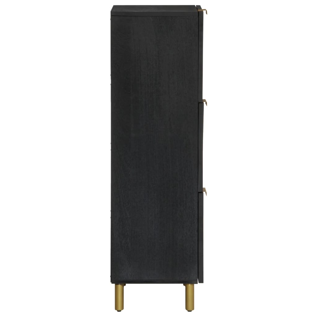 Highboard svart 40x33x110 cm konstruert tre