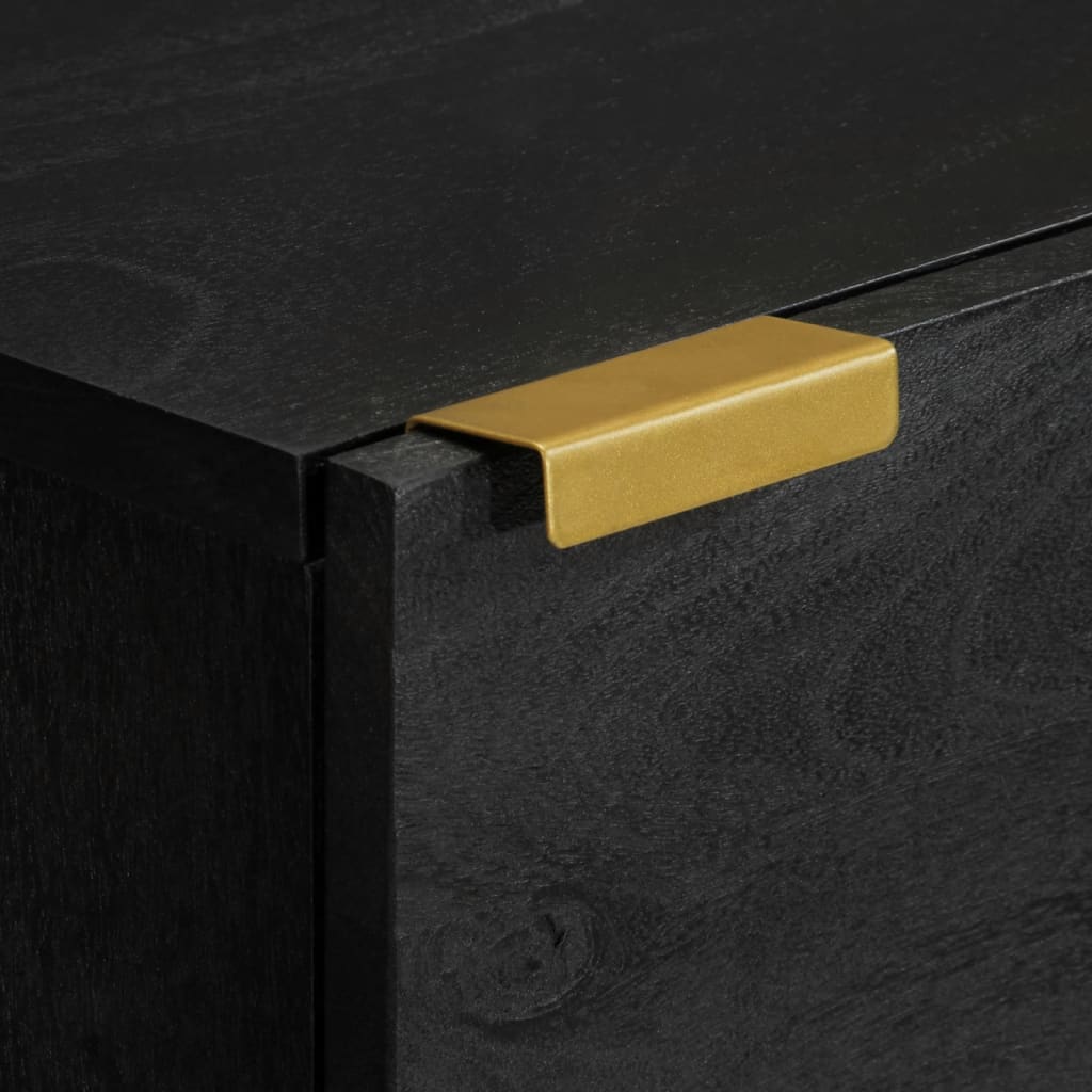 Highboard svart 40x33x110 cm konstruert tre
