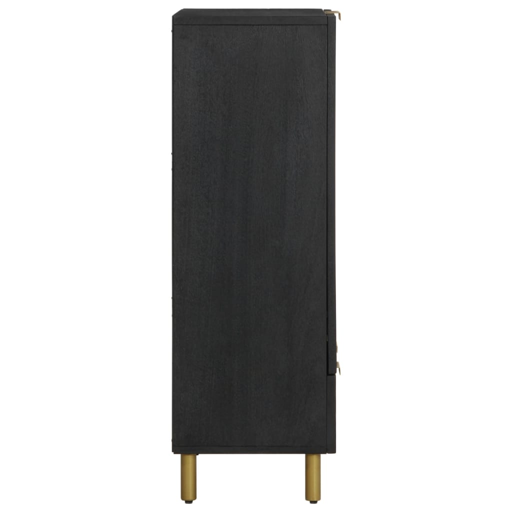 Highboard svart 60x33x100 cm konstruert tre