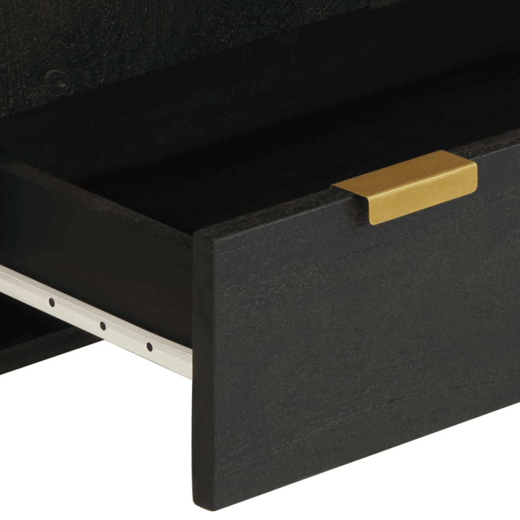 Highboard svart 60x33x100 cm konstruert tre