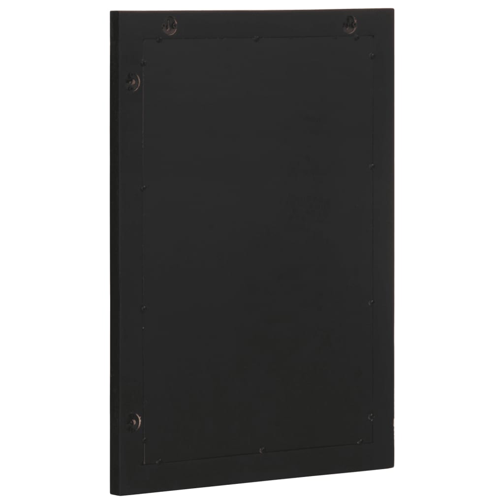 Baderomsspeil svart 50x70x2,5 cm konstruert tre og messing