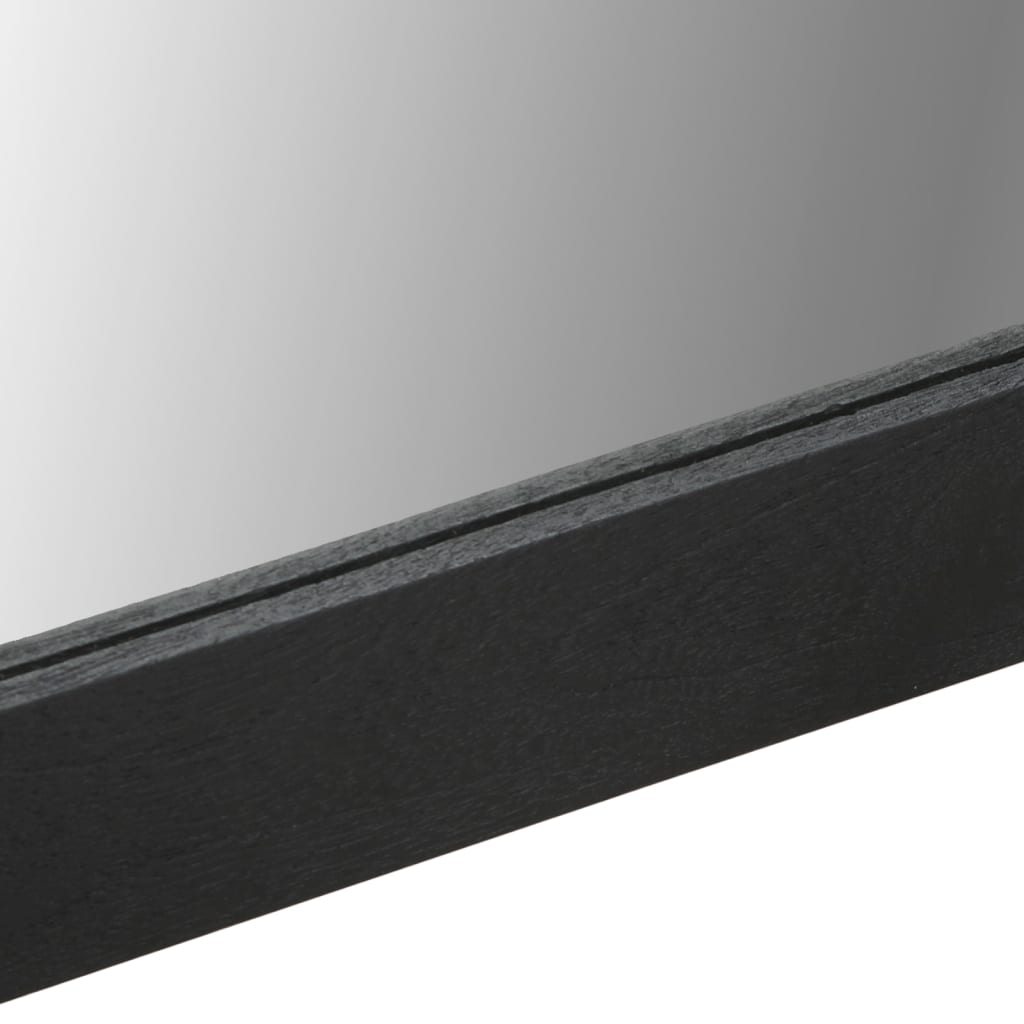 Baderomsspeil svart 50x70x2,5 cm konstruert tre og messing