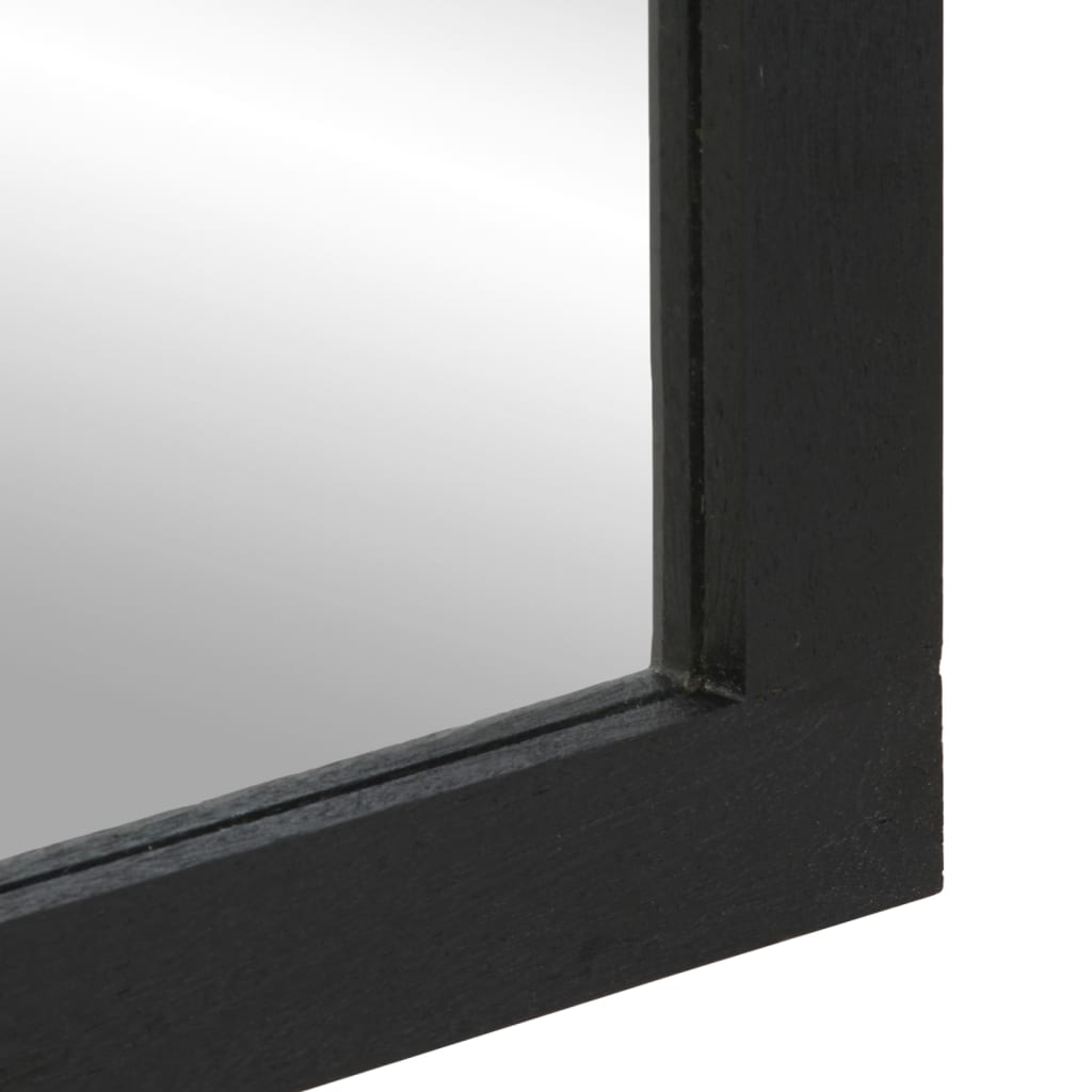 Baderomsspeil svart 50x70x2,5 cm konstruert tre og messing