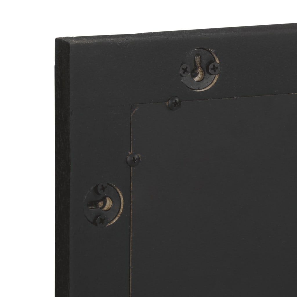 Baderomsspeil svart 50x70x2,5 cm konstruert tre og messing