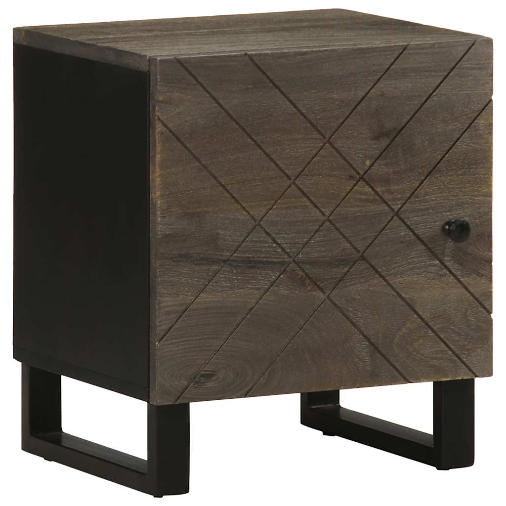 Nattbord 2 stk svart 40x33x46 cm heltre mango