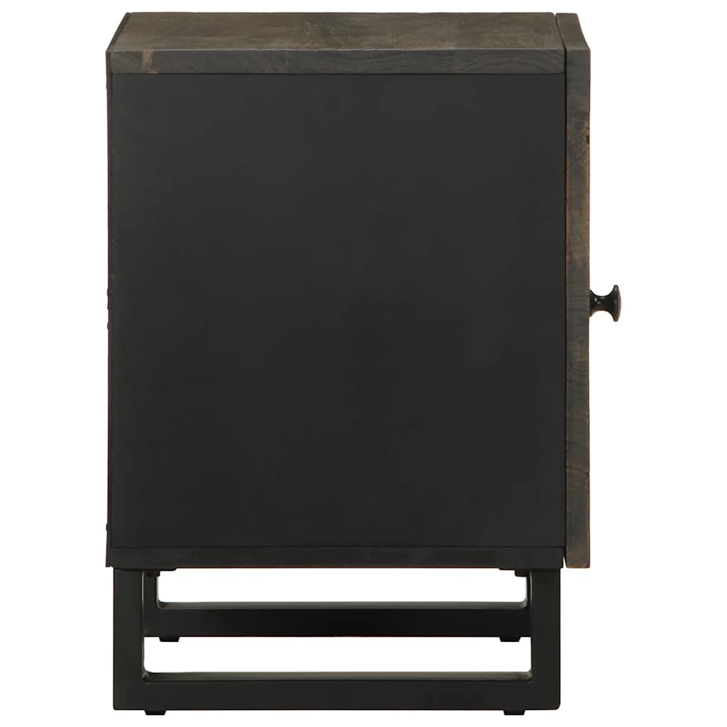 Nattbord 2 stk svart 40x33x46 cm heltre mango