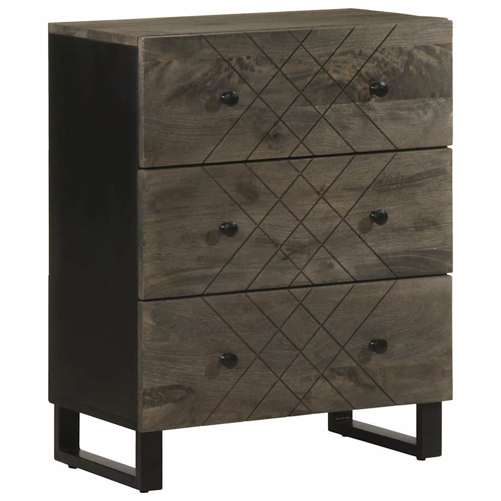 Skjenk svart 60x33x75 cm heltre mango