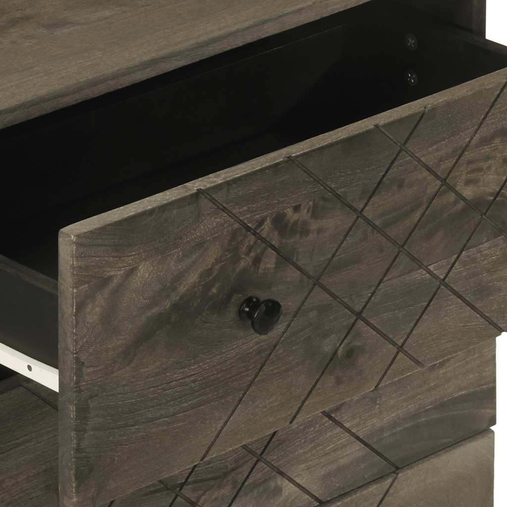 Skjenk svart 60x33x75 cm heltre mango
