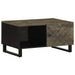 Salongbord svart 80x50x40 cm heltre furu