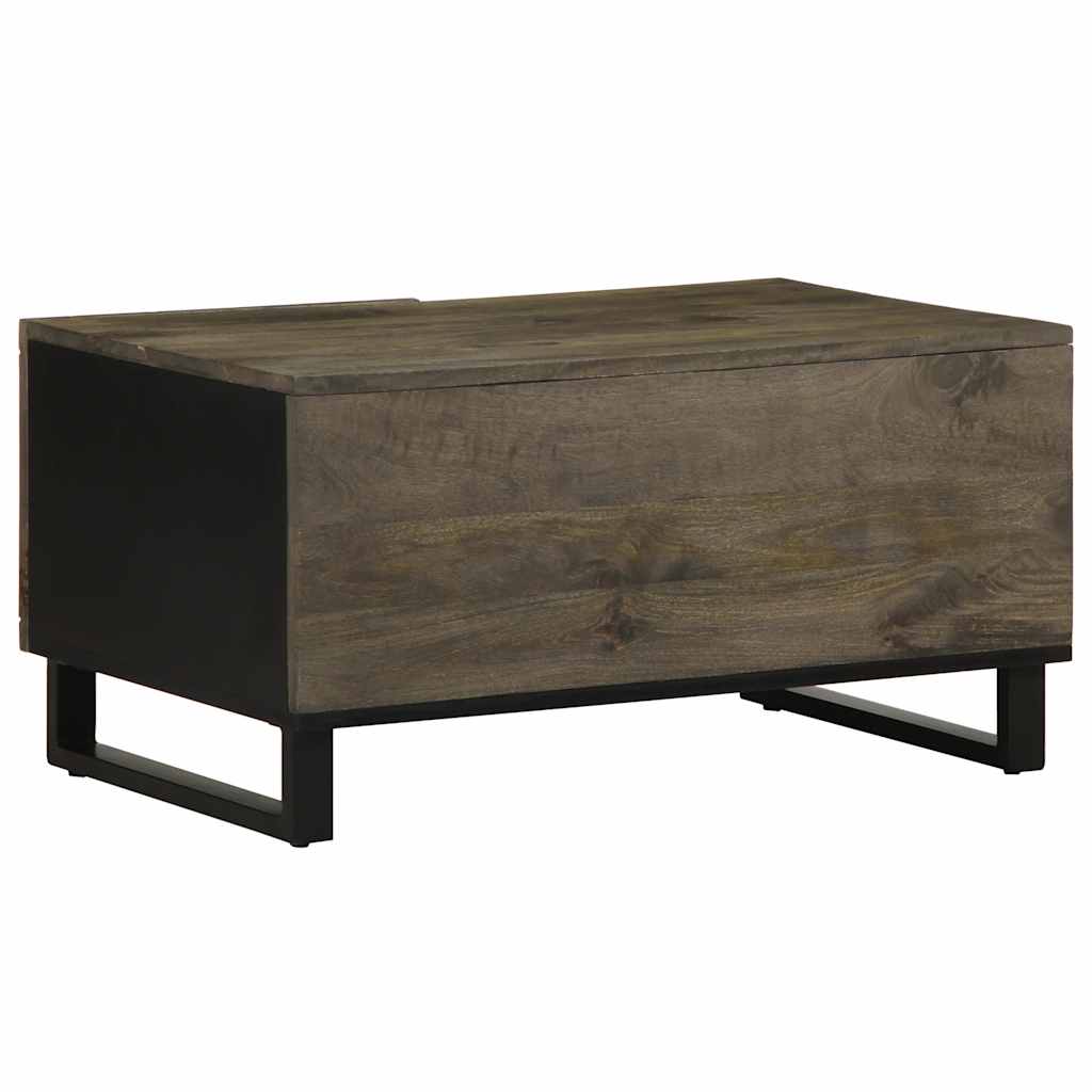 Salongbord svart 80x50x40 cm heltre furu
