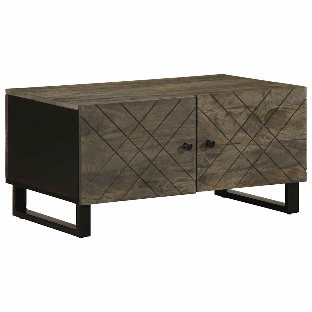 Salongbord svart 80x50x40 cm heltre furu