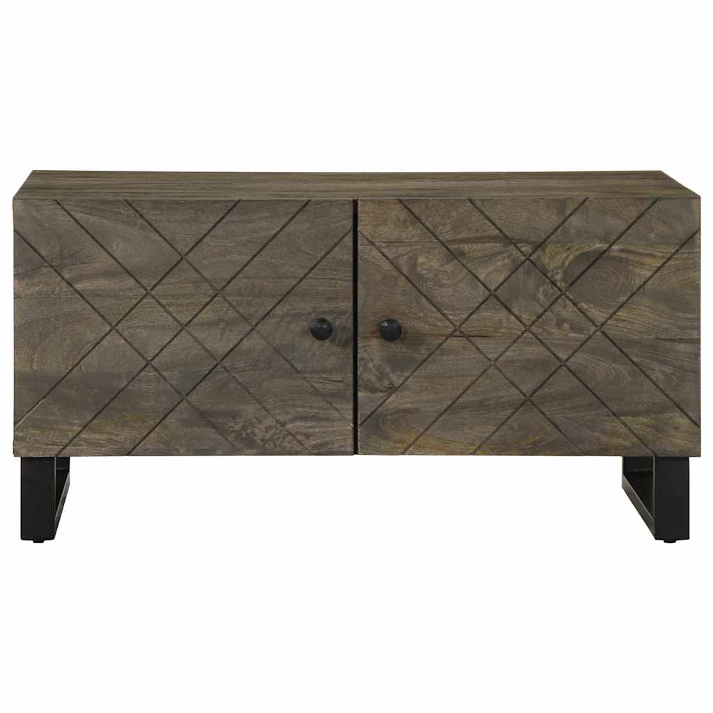 Salongbord svart 80x50x40 cm heltre furu