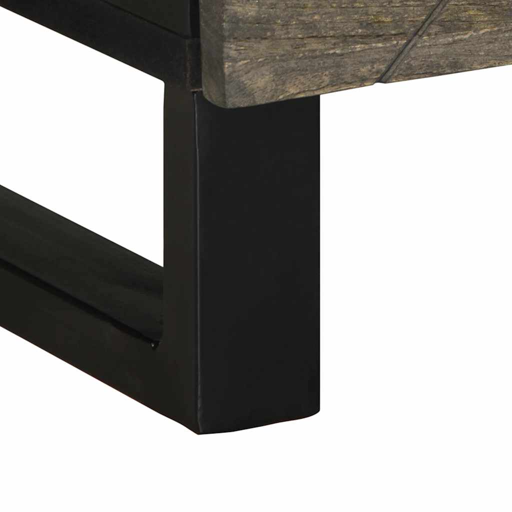 Salongbord svart 80x50x40 cm heltre furu