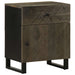 Nattbord svart 50x33x60 cm heltre mango