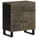 Nattbord svart 50x33x60 cm heltre mango